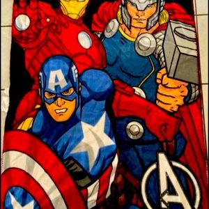 Captain America, Iron Man, Thor Fleece Blanket
